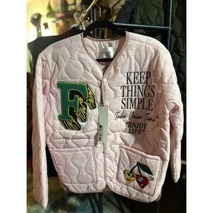 NEW SZ S - First Row Pink Packable Puffer